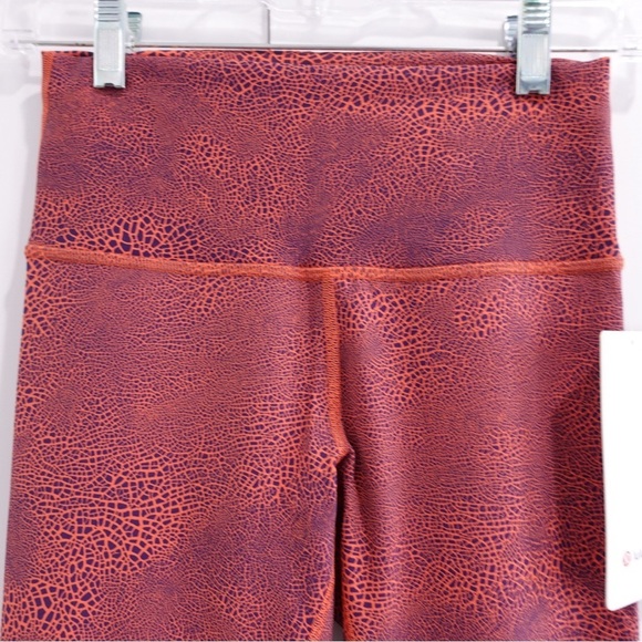 NWT Lululemon Wunder Train High Rise Leggings 25” Sz 6 Crackle Graze Orange - Picture 3 of 14